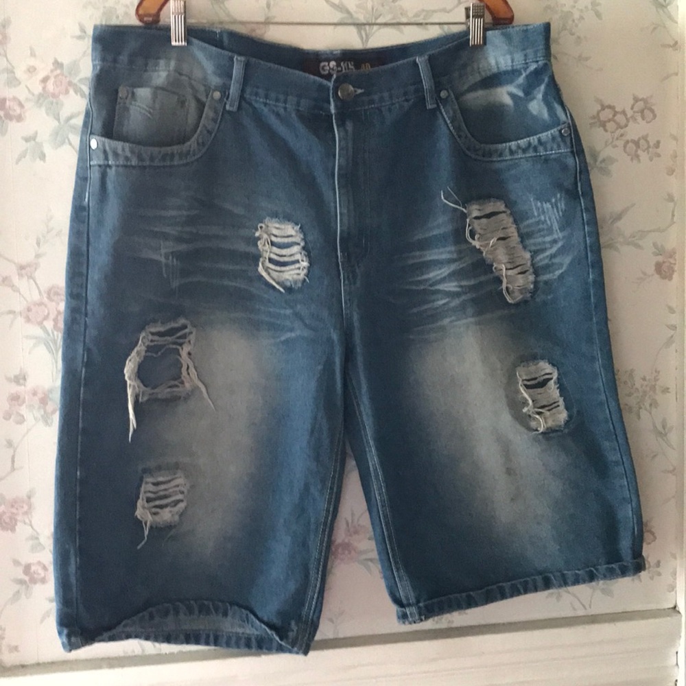 Vtg GS-115 distressed jean shorts Sz 40